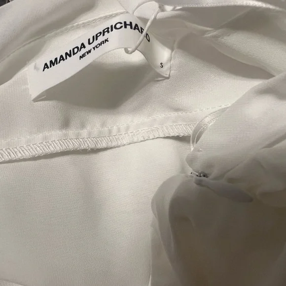 Amanda Uprichard Garcia Mini Dress White Ivory Multiway Tie Open Back Cinched S - Picture 9 of 9